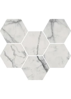 Мозаика Italon Charme Evo Statuario Mosaico Hexagon 25x29