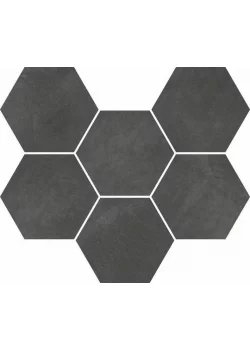Мозаика Italon Continuum Petrol Mosaico Hexagon 25x29