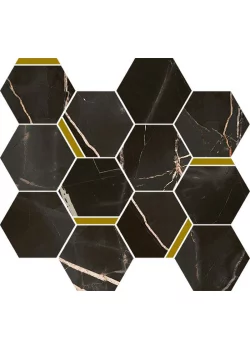 Мозаика Italon Stellaris Absolut Black Mosaico Chic 28.3x32.8