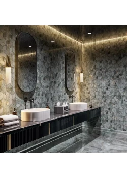 Плинтус Kerama Marazzi Джардини Серый Темный Глянцевый 20х40