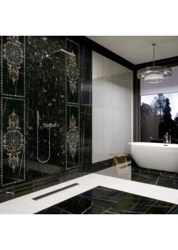 Мозаика Kerama Marazzi Греппи Декор Черный Глянцевый 45x37.5