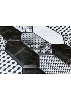 Плитка Kerama Marazzi Келуш Декор 1 черно-белый 14х34