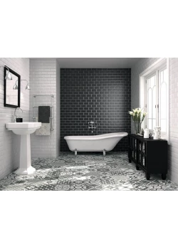 Плитка Tau Biselado Classic Black 7.5x15 BR (глянец)
